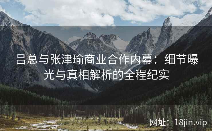 吕总与张津瑜商业合作内幕：细节曝光与真相解析的全程纪实