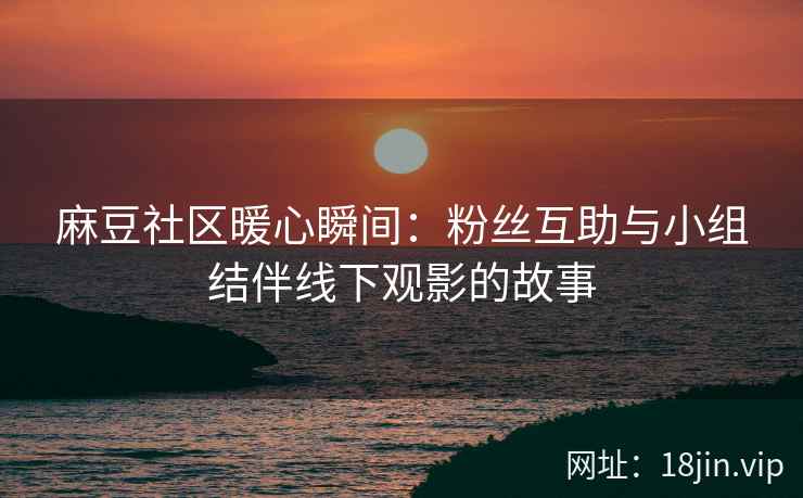 麻豆社区暖心瞬间：粉丝互助与小组结伴线下观影的故事